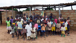 Makeshift classrooms - kids in need of a school
