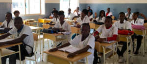 Students in class at Tomas Ferreira
