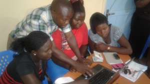 NIGEE beneficiaries during a computer training
