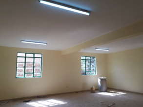 The interior section of the classroom painted