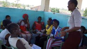 Beneficiaries at the bridge centre in Obunga