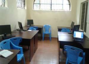 Computer training room at the GEC