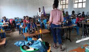 Beneficiaries taking instructions keenly.