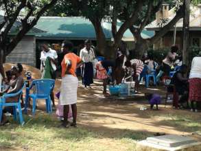 Girls attending practical sessions at the GEC