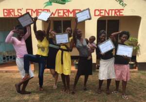 NIGEE girls after completing a training