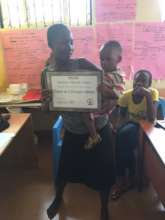 NIGEE beneficiary with her son at GEC
