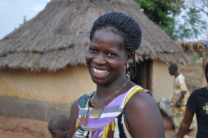 Betty in front of her Tukul