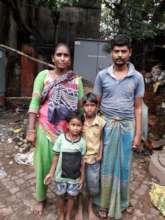 Arjina Bibi with her family