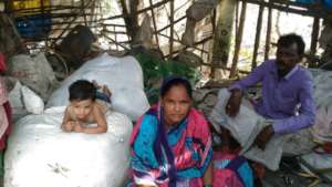 Ishrat with husband and grandson