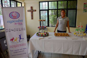 Carla with cupcakes and cookies