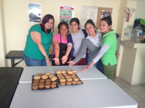 Cupcake baking team