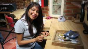 Gaby in Jewellery Workshop