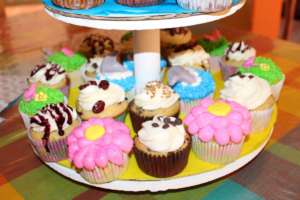 Cupcakes on display