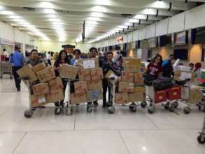 Supplies and volunteers from Jakarta
