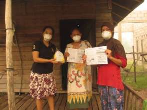 Masks and leaflet distribution in villages