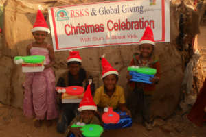 Christmas joy With slum Kids