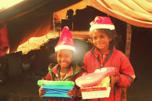 Happiness of the slum children