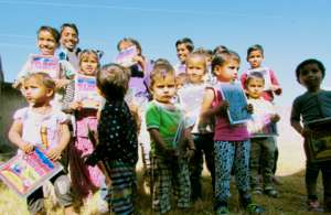 study material distributed to poor children