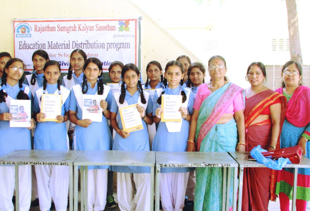 Happy Girl Students with English Speaking Books