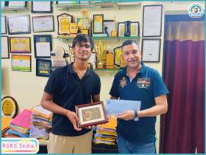 Receiving Certificate from RSKS India's CEO