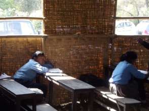 Rashan currently learns in a temporary classroom