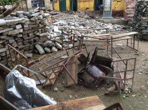 The school lost desks as well as classrooms