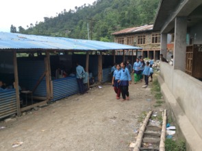 Temporary classrooms provide no warmth in winter