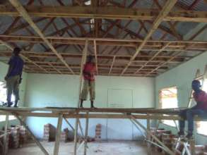 Builders Framing Roof in Lab