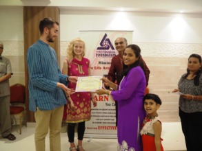 Appreciation of volunteers in Annual day Celeb