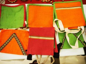 A few jute bags frm 1st skill center @Digha slums