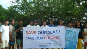 Local fishermen at campaign to save dugongs
