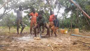 Borehole drilling at Biyuya's farm