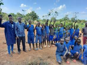 Collecting tree seedlings for Zeze Primary School