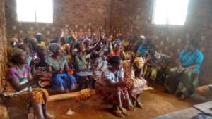 Women group on farming training