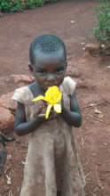 Enjoying a mango!