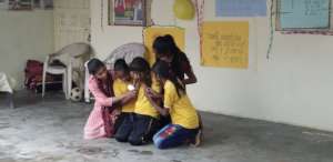 Girl Icon Farheen performing a street play
