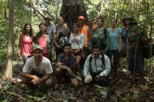 AA team with community members in Calleria