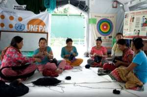 Women learning income generating activities