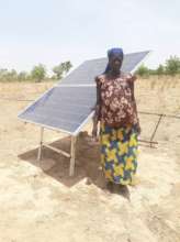 Solar power water pumping station for irrigation