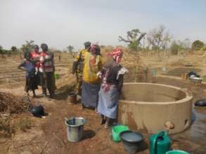Women getting water from well