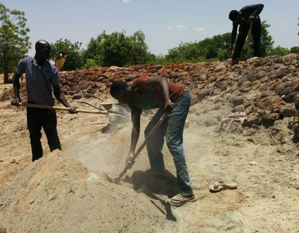 Construction of Basin in February in Kamsi