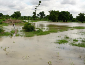 Rains fill the catchment basin in Kamsi