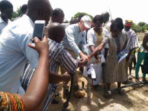 Ribbon cutting by USA embassy representative
