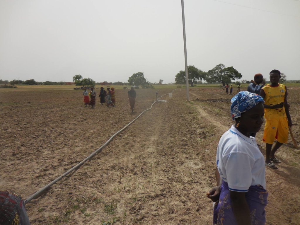 View of the solar power irrigation system, Koungy