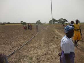 View of the solar power irrigation system, Koungy