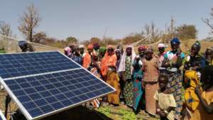 Irrigation solar power system in Djomga