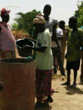 Working on the Kamsi Rainwater Catchment Basin