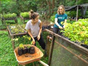 Emily and Marina helping with separation