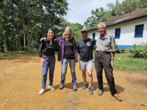 CNN news team with Binka and Robin Le Breton