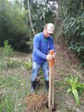 Alfredo on the job 1. Hole digging